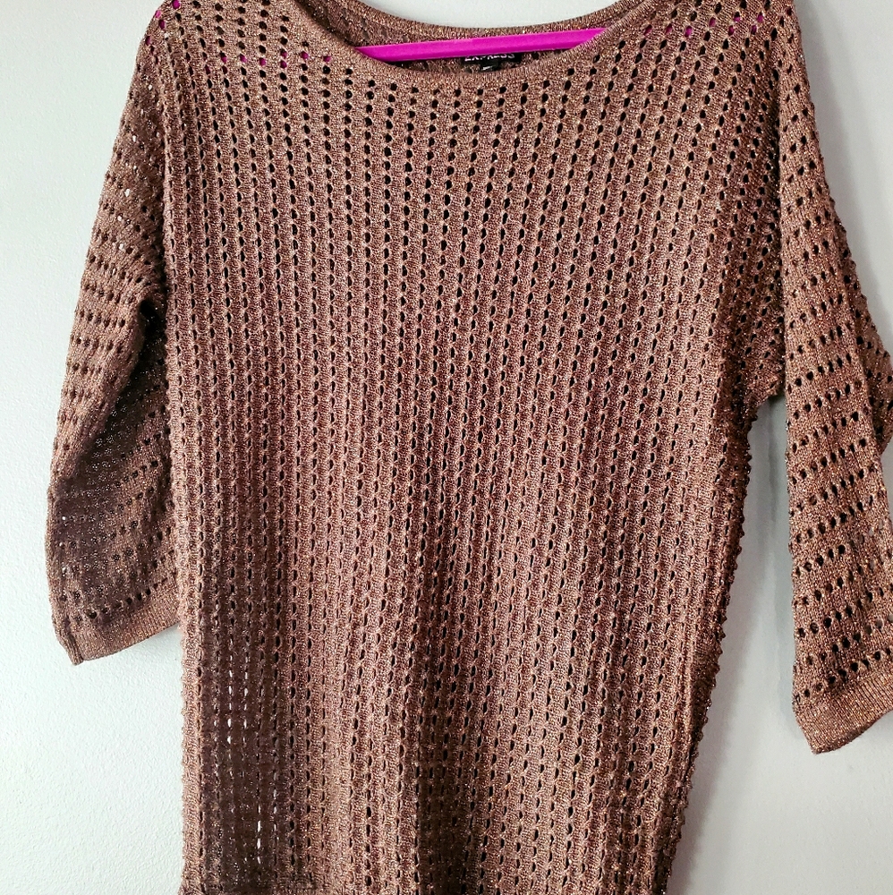 Copper Metallic Sweater